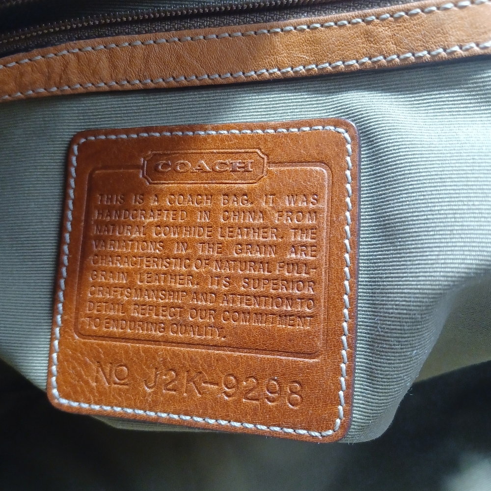VINTAGE COACH WRISTLET & 15in MATCHED COACH STRIPED HOBO ERGO BAG - Picture 13 of 16